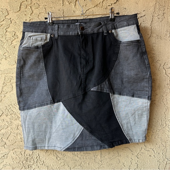 American Bazi Dresses & Skirts - American Bazi Patchwork Mini Skirt
